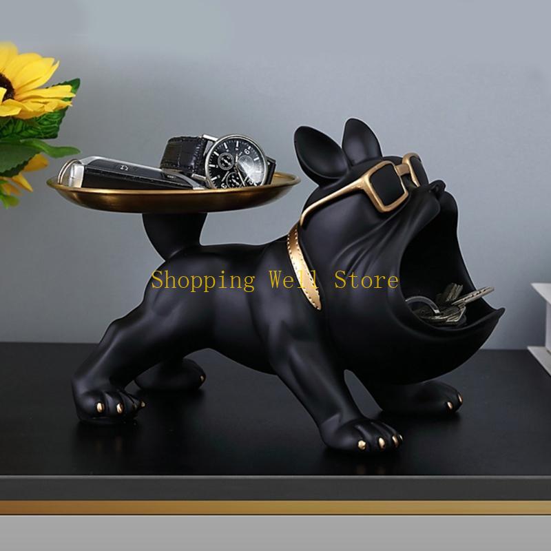KX4B Big Mouthed Dog Holder Tray, Practical Desk Accessory Storage Compartment Entryway Holder For Everyday Use
