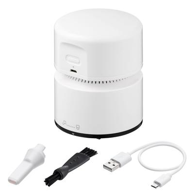 Sanwa Direct Rechargeable Tabletop Vacuum Cleaner, Eraser Dust, Two Levels, Strong and Weak, with Crevice Nozzle, 200-CD070