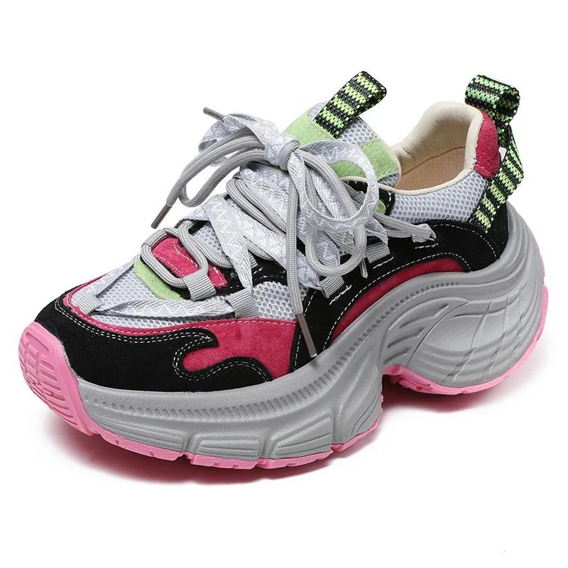 

Fujin/женские ботинки 6,5 см, туфли-лодочки Pils в стиле ретро, ​​роскошная летняя обувь на танкетке из коровьей замши, массивные кроссовки Мэри Джейн из натуральной кожи 40 красный