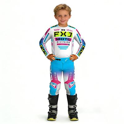 SIZE 20 22 24 26 28 FXJ Children's Enduro Motocross Gear Set Mx Jersey Pants Motorcycle Kits Mtb Off Road Youth Racing Suit