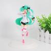 Hatsune Miku Model Anime Girl Figures Cat Ear Sitting Posture Short Sleeved Pajamas Figurines Car Decoration Doll Kids Toy Gifts
