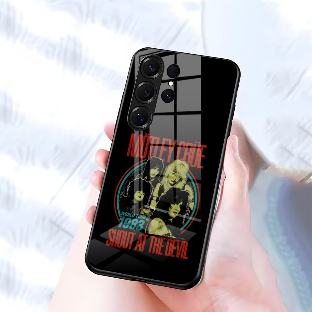 M-MotleyS Rock C-CrueS Phone Case For Samsung S26 S25 S24 FE S23 S22 S21 Plus S20 Ultra Note20Ultra Black Glass Cover