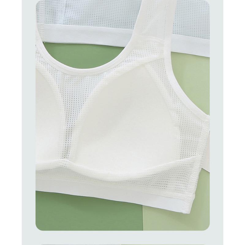 Teenage Big Girls Puberty Development Thin Vest Style Wireless Student Bra