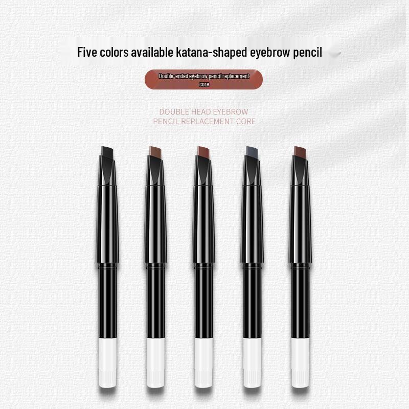 Dual-Ended Rotating Eyebrow Pencil with Waterproof, Smudge-Proof Refill Core