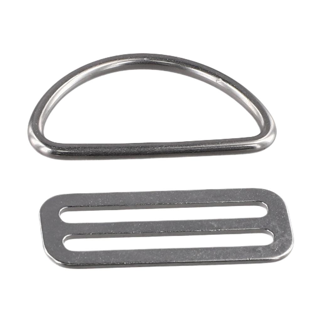 Belt Keeper D Ring Lightweight Portable Silver Stainless Steel