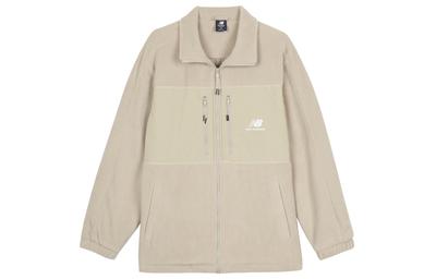 New Balance Velvet Jackets Unisex Khaki Lapel Moderate AMJ31307-BNN