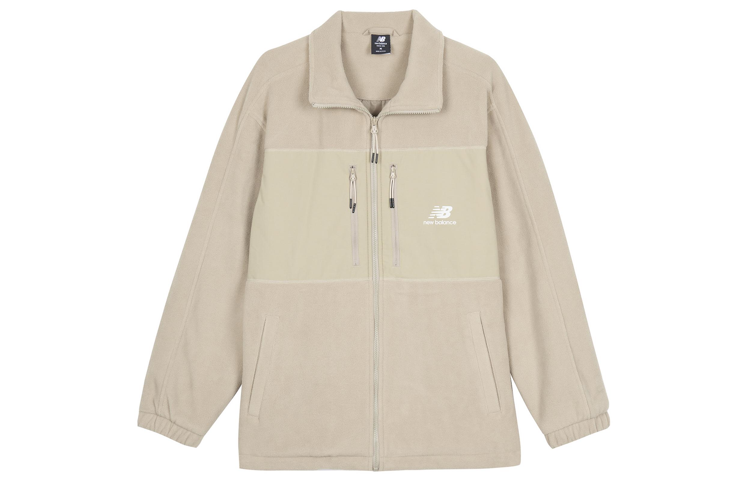 New Balance Velvet Jackets Unisex Khaki Lapel Moderate AMJ31307-BNN M