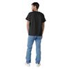 Asian Size Men Black Print T-shirt The Great Retro Wave  No-Cut Heat Transfer Print Cotton Tshirt