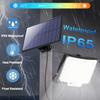 2 buc. Lumină solară în aer liber 228 LED-uri Senzor de mișcare super-luminos Lumină solară LED cu putere puternică pentru grădină IP65 Lumină solară LED în aer liber