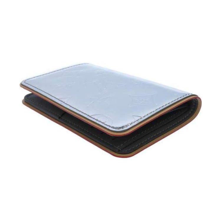 Louis Vuitton Slender Capsule Collection Mirror Classic Monogram Coated Canvas Pocket Wallet Card Holder Men Wallet Silver M80805