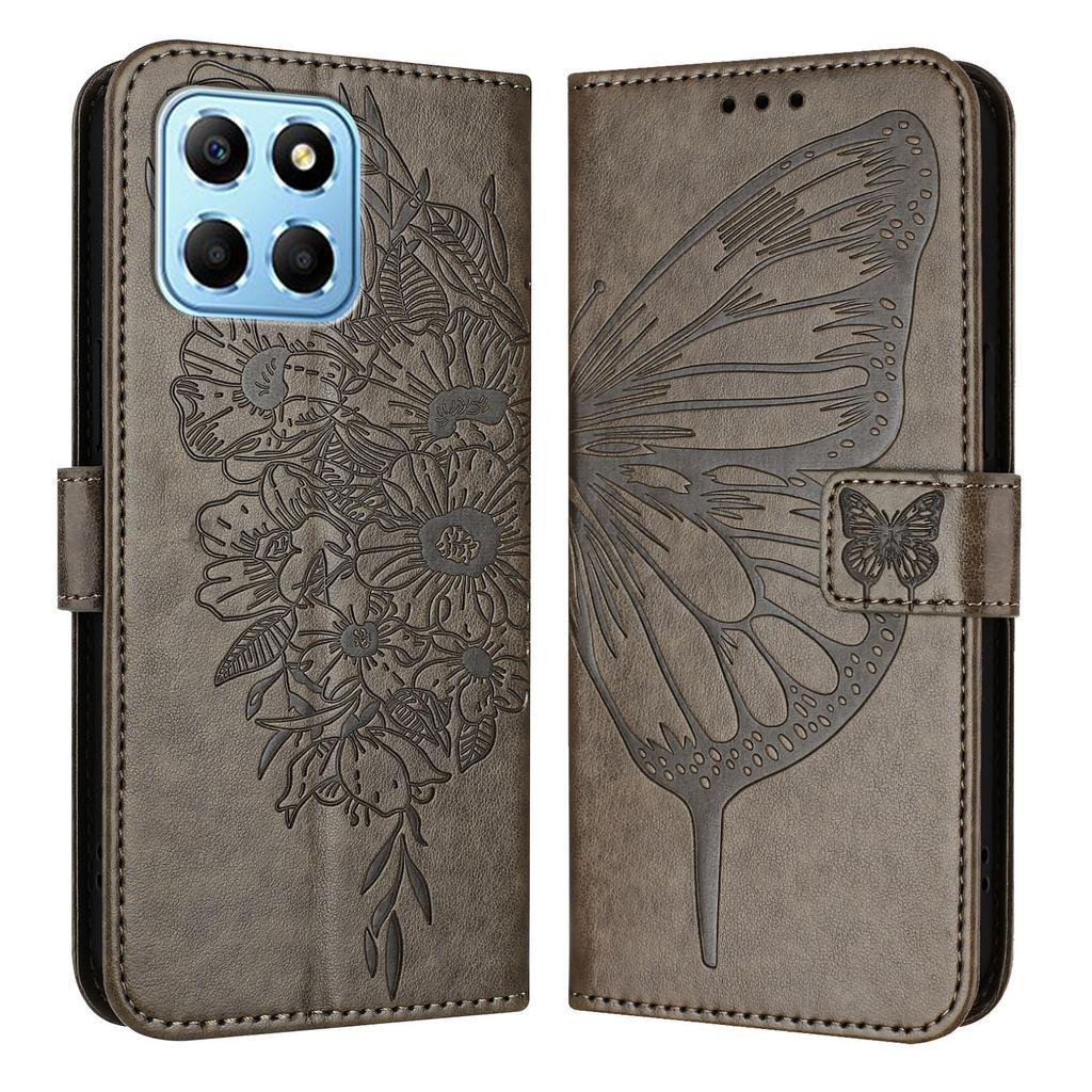 Butterfly Flowers PU Leather Case Kickstand Card Holder Slots TPU Shockproof Flip Cover For Huawei Honor, Huawei Y5p,Y6P,P20,P30,P40,Honor 60,70,80...