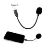 Detachable Type C Microphones Boom for Online Meetings and Music Recording Without Extra Driver