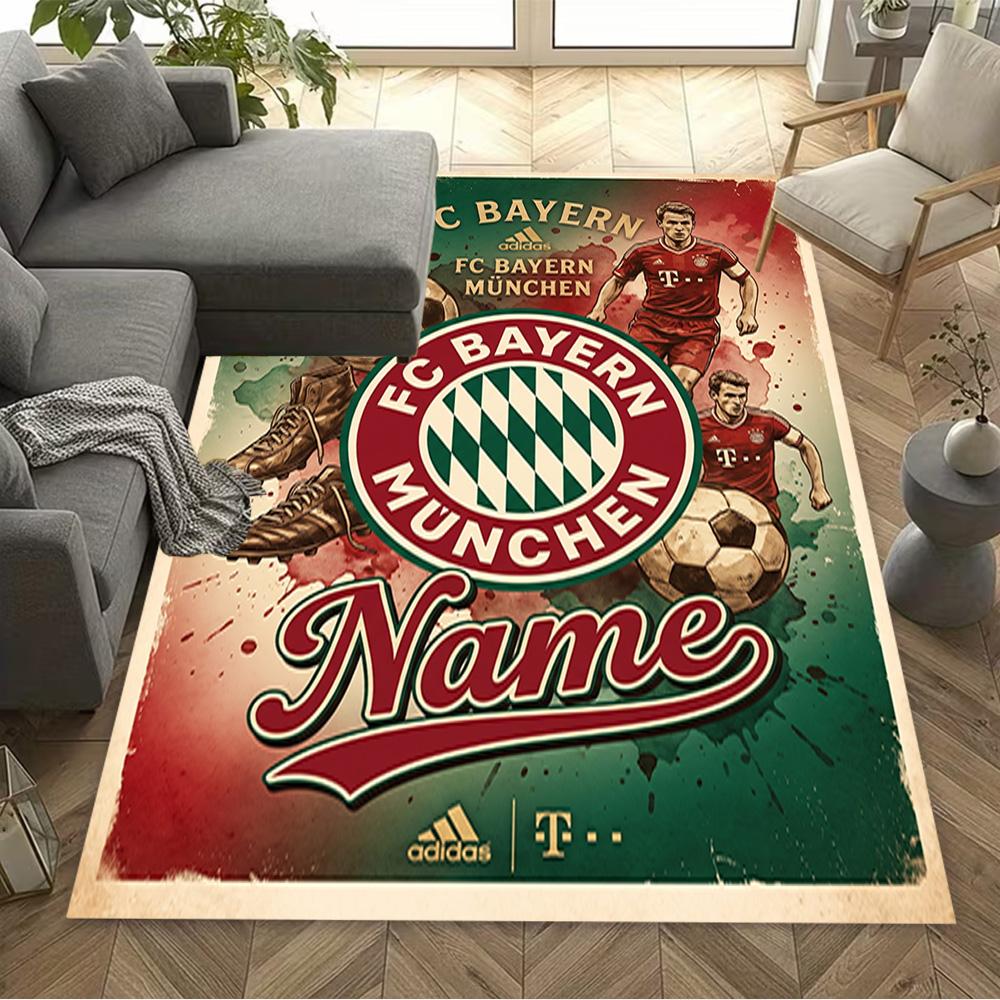 Bayern Munich Champions Floor Rug Office Rug Perfect for Entryway Study Room Decorate Room Dining Room Antislip Carpet Office Home Decor