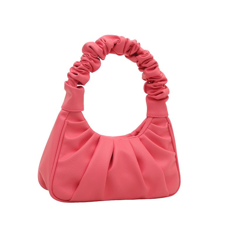 Cloud pleated baguette texture 2025 large capacity new trend portable shoulder underarm bag women