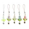 Sweet Tulip Flower Bell Phone Charm Straps Car Key Hangings Pendants Fashion Bag Decoration Lanyard Purse Accessories