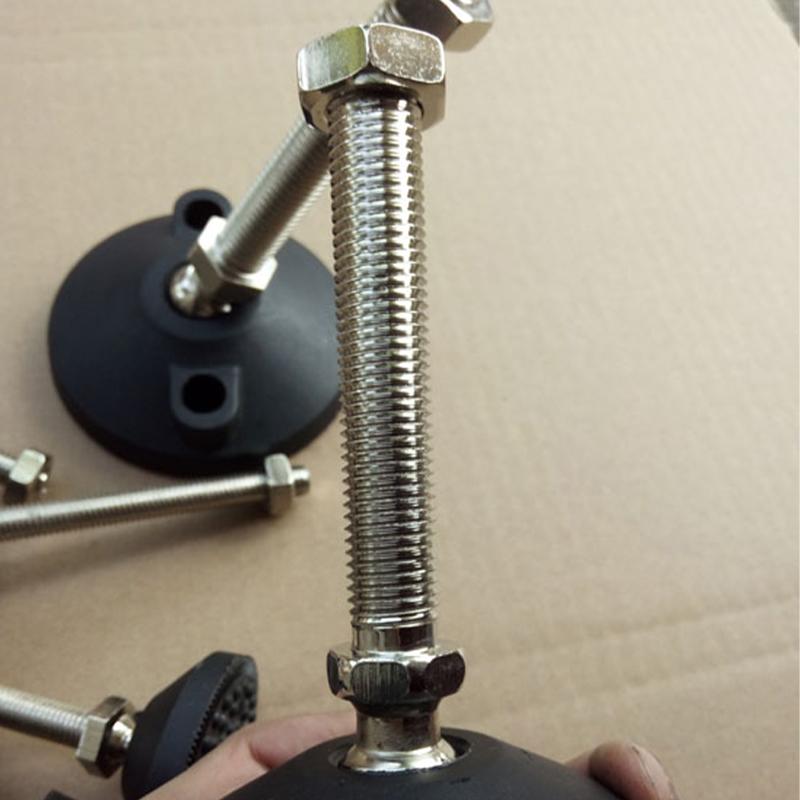 M8 M10 M12 Adjustable Leg Thread Type Adjustable Levelling Feet Swivel Base Articulating Leveling Legs Furniture Support Leg New