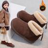 Girls Winter Fleece Lined Snow Boots Stylish Warm Cotton Shoes Korean