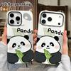 Phone Case: 2D Flat Design Suitable for iPhone 18 17 16 15 14 13 Pro Film Protective Case, Couple Style, Layered Shadow Panda, Christmas and Halloween
