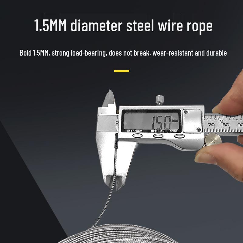 304 Stainless Steel Clothesline Wire Rope & Hand-Crank Balcony Drying Rack Replacement Accessories.