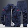 Spring and Autumn Casual Windproof Running Sets Sportswear Men's Jogging Sport Jacket+Pants Sweatsuit Breathable Workout Clothes