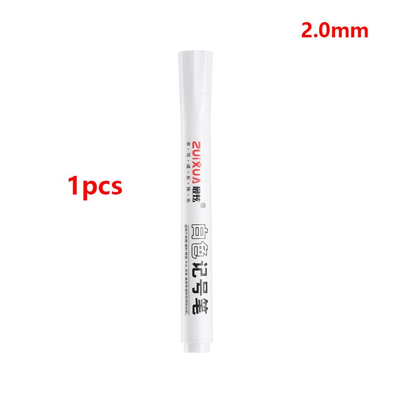 

White Marker Pens Set 2.0mm Oily Waterproof White Gel Pen DIY Graffiti Sketching Paint Marker Stationery Writing School Supplies