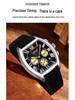 European Retro Men's Waterproof Roman Chronograph Wristwatch, Barrel Shape, with Calendar and Six-Hand Quartz Movement, Model 1644