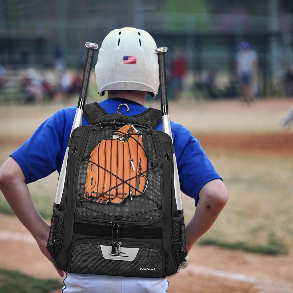 GO Baseball Softball Backpack for Training & Competition - Outdoor Sports Equipment Bag for Children & Adults