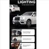 1/20 Scale Rolls Royce Cullinan Trailer RV Camping Van Diecast Model Alloy Metal Car Sound & Light Pull Back Home Display Ornament Boy