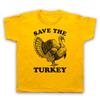 Save The Turkey Thanksgiving Animal Rights Protest Kids Childs T-Shirt