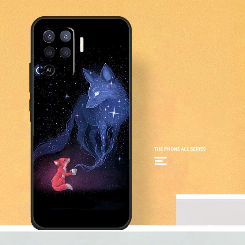 Watercolor Painting The Fox Case For Oppo A80 A60 A40 A6 A5 Pro A15 A16 A17 A57 A94 A74 A54 A76 A96 A18 A38 A58 A78 A98