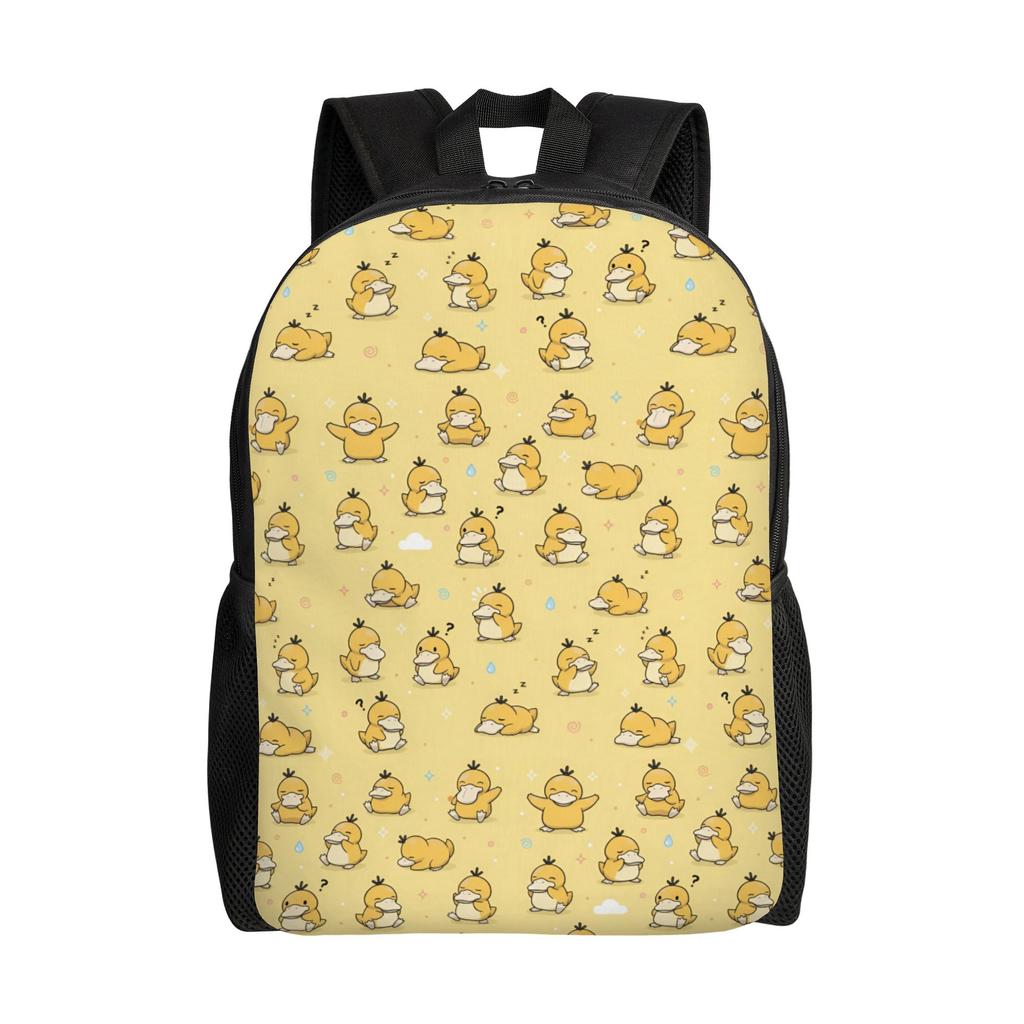 Personalized P-Psyducks Backpack Men Women Casual Bookbag for College School Manga Bags