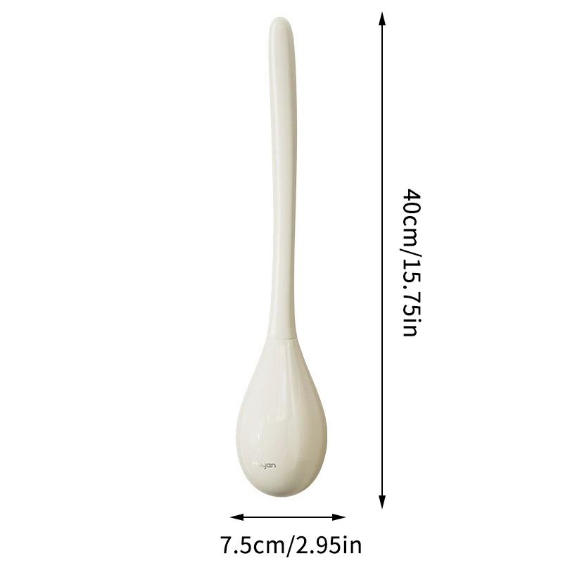 Wall-Mounted Household Toilet Brush No Dead Angle Long Handle Bathroom Cleaning Tool With Base For Hygienic Cleaning