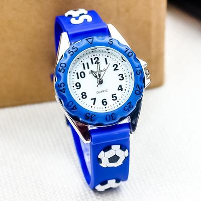 Children 3D Football Boys Quartz Watch Student Outdoor Sports Waterproof Watches