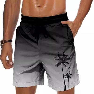 Hawaii Serisi 3D Baskılı Yazlık Bol Plaj Pantolonu Moda Günlük Şort