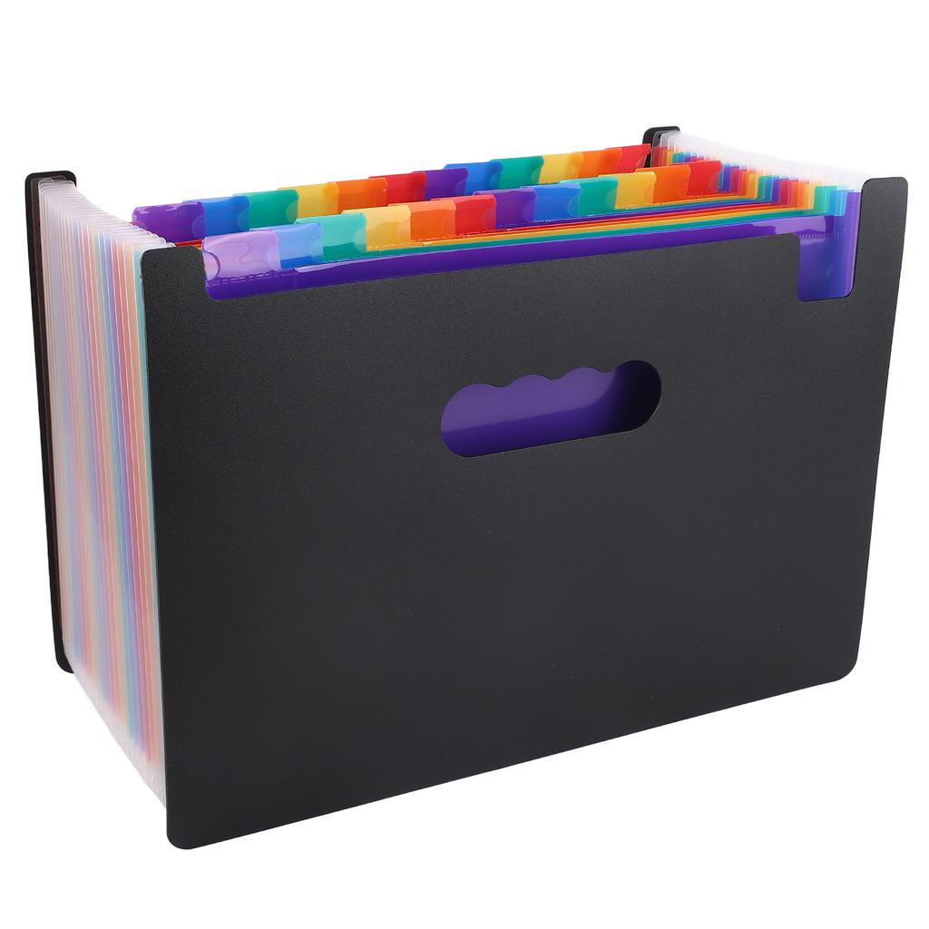 Expanding File Folder 24 Pockets Large Capacity Expanding Document Organizer with Colorful Tabs for Office School