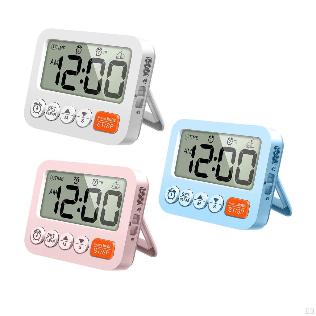 Digitaler Wecker Großes Display für Kinder Erwachsene Kleiner Schreibtisch-Timer Badezimmer Dusche Studium