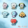BT21 Cartoon Cute Metal Badge Kawaii K-pop Brooch Backpack Accessory Pendant Fan Support Anime Merchandise