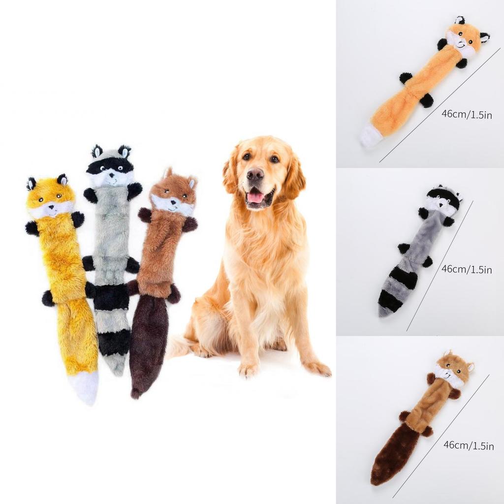 Interactive Pet Dog Toy Plush Squirrel Raccoon Chewable Teeth Grinding Skin Shell Pet Supplies Factory