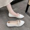 Shoes for Women White One-line Buckle Low Heel Elegant Woman Flats Mary Jane Cheap Clearance Lastest Price Casual On Offer Y2k