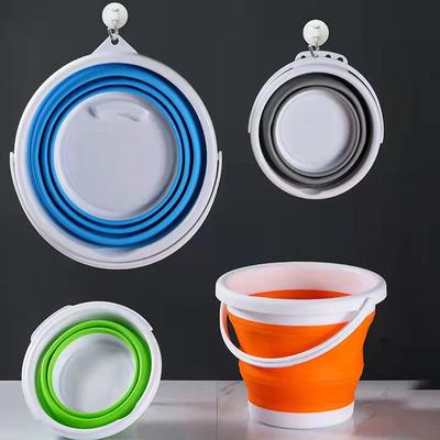 Portable Foldable Silicone Car Mounted Outdoor Fishing Travel and Home Multifunctional Water Bucket