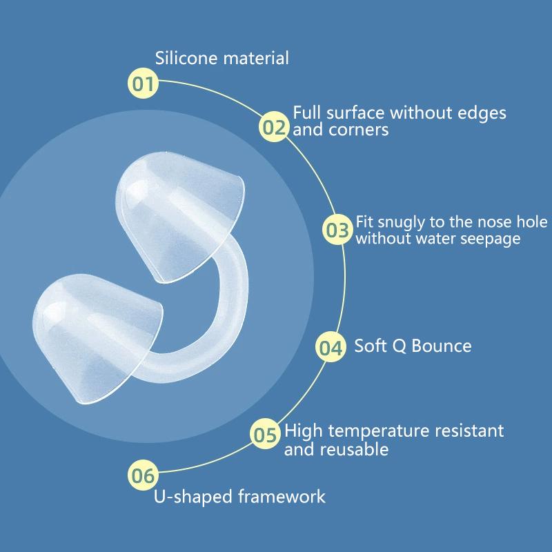Soft Silicone Swimming Nose Clip Safety Gear Reusable Waterproof Nose Plug Prevent Choking Multicolor Swim Nose Protector