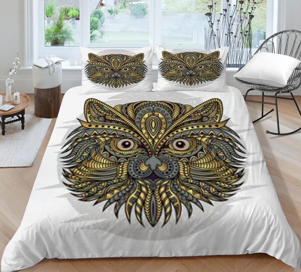 Heim-Bettwäsche 3D Böhmischer Druck Bettwäscheset Kissenbezug Bettdecke Bettbezug Tagesdecke Bettwäsche