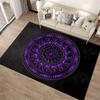 Mandala Pattern Carpet with Purple and Black Design for Living Room Suitable for use as an anti-slip for living room bedroom sofas