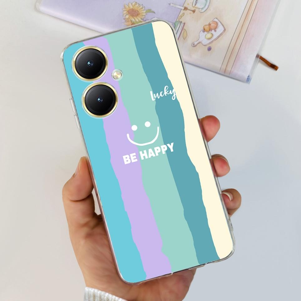 

For Vivo Y27 V2249 Case Dinosaur Cute Cat Cartoons Painted TPU Soft Phone Back Cover For Vivo Y36 V2247 Y27 Y36 5G Silicone Case Vivo Y27 5G