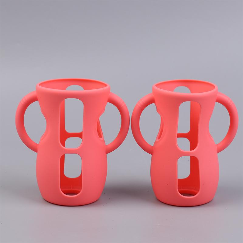 2/4Pcs Silicone Sleeves For Avent Baby Bottles Anti Breakage Baby Bottle Holder With Handle