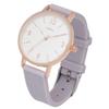 Fieldwork Analog Watch with Silicone Flower Embossed Rose Sail Women's Strap, Pattern, Purple, JN043-1