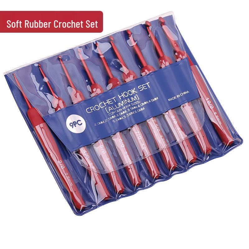 Stainless Steel Non-Slip Crochet Hook Set for DIY Knitting and Beginners