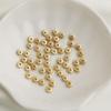 14K Gold-Filled Sunflower Charm Bracelet/Necklace Beads - Melon Pattern Spacers for DIY Jewelry