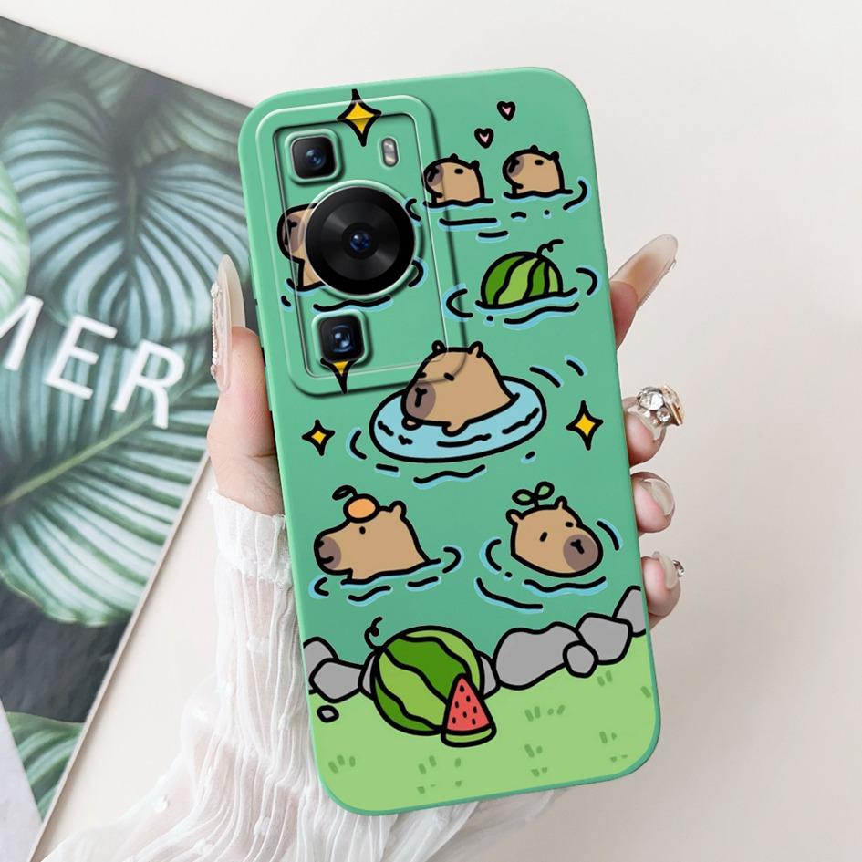 For Huawei P60 Pro Case MNA-LX9 Cover Cute Cartoon Rabbit Panda Soft Liquid Silicone Protective Cover For HuaweiP60 P60 Art Capa