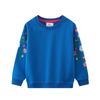 European Style Autumn Toddler Knit Hoodie with Embroidered Pattern